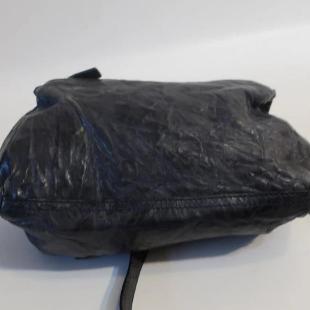 Authenticate Givenchy Pepe Black Wrinkled Sheepskin Leather Crossbody Handbag - Picture 8 of 16